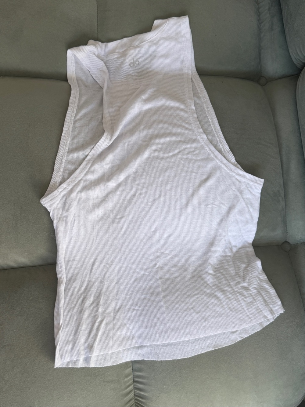 ALO Yoga White Ribbed Tank - Picture 2 of 3